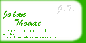 jolan thomae business card